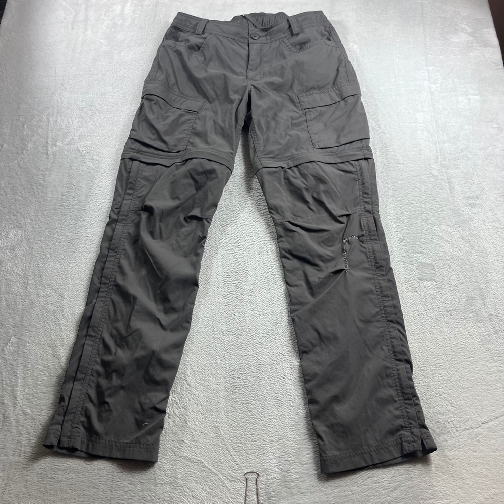 REI Co-op Sahara Womens Convertible Hiking Cargo Pants Gray Size 8 Zip Off Trail